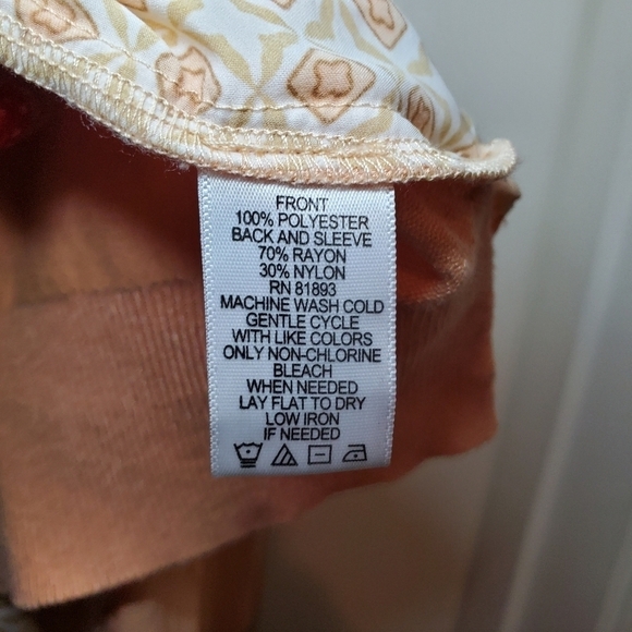 G.I.L.I. Womens Cardigan Orange Print Flowy Long Sleeve Soft Sweater Sz 1X - Picture 8 of 9